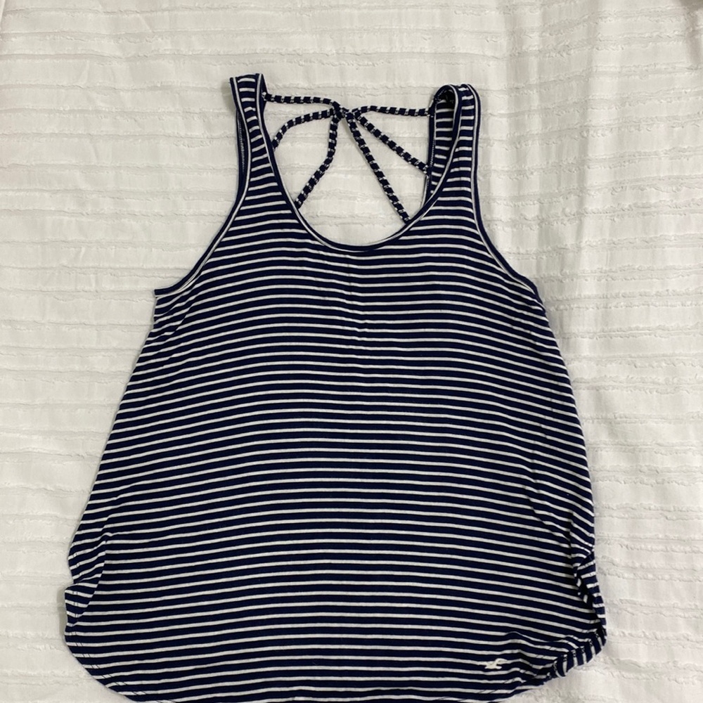 Blue and White Stripped Tank